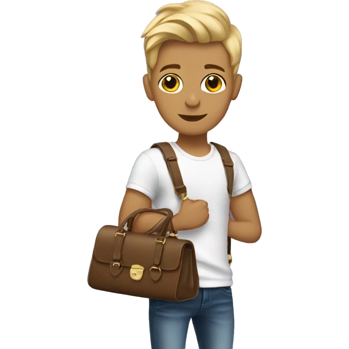 twink with an expensive handbag emoji