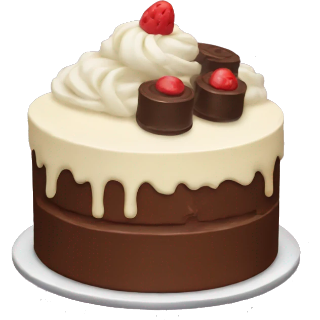 chocolate and cream cake emoji