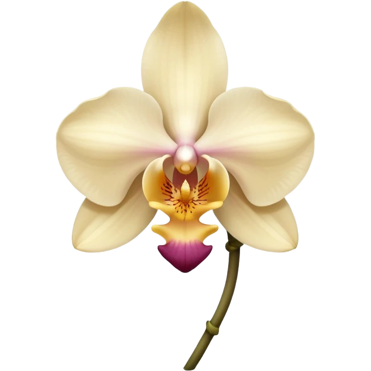 orchid flower, light beige color, no leaves, one piece only emoji
