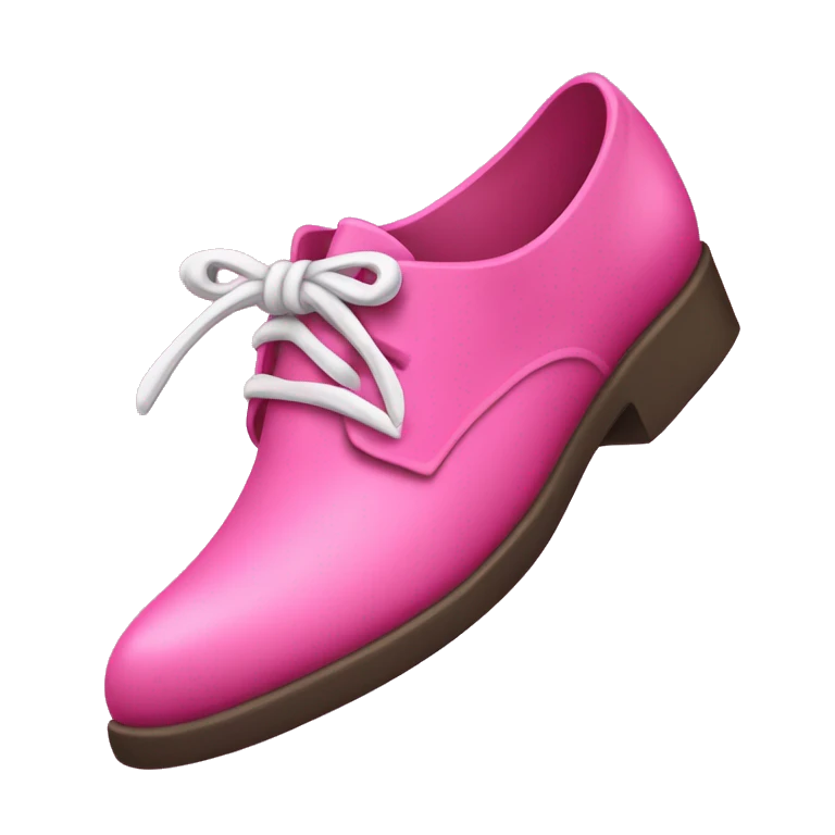 Un zapato con un lazo rosa encima  emoji