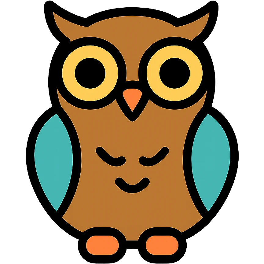 owl color outline icon emoji