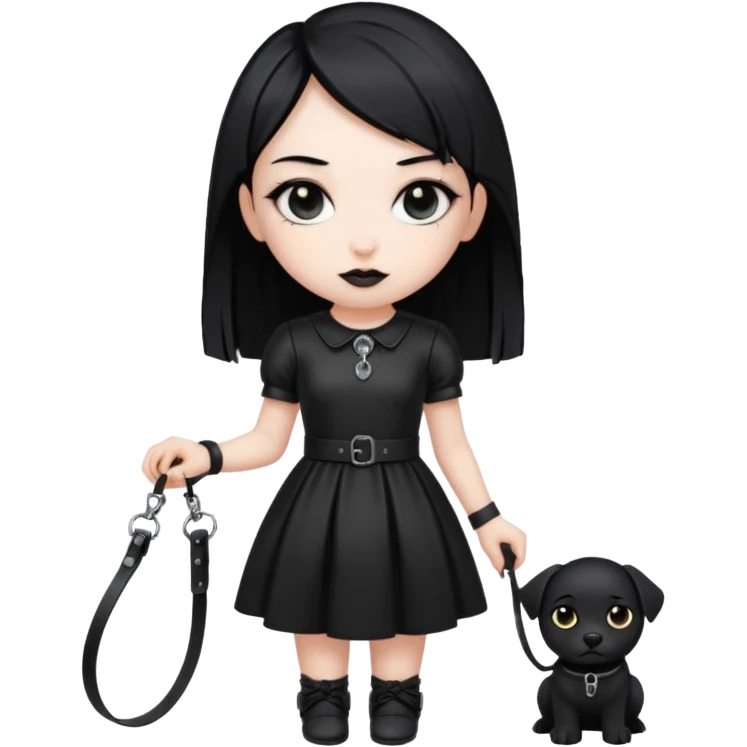 Homme 4 pattes fille Gothique derrière qui le tien en laisse  emoji