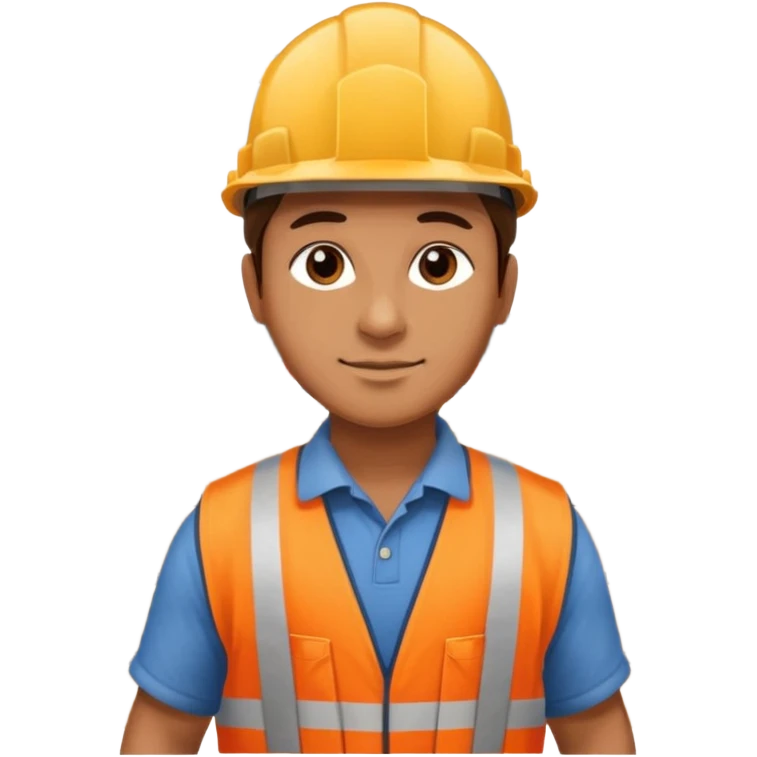 Worker with pallet in port area, import. emoji