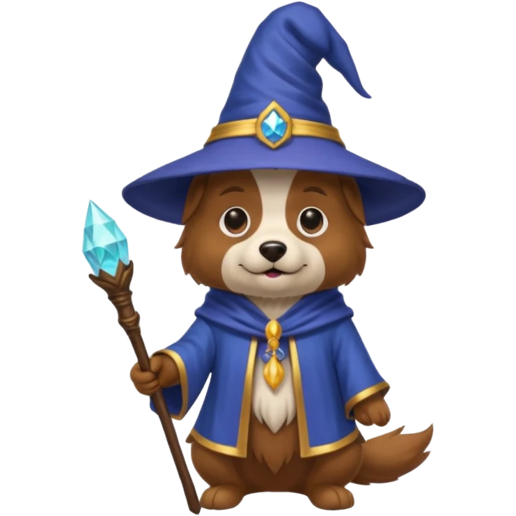 Dog wizard emoji