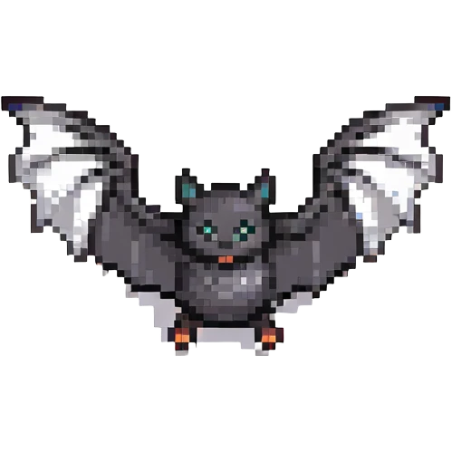 solid black bat with wings spread emoji
