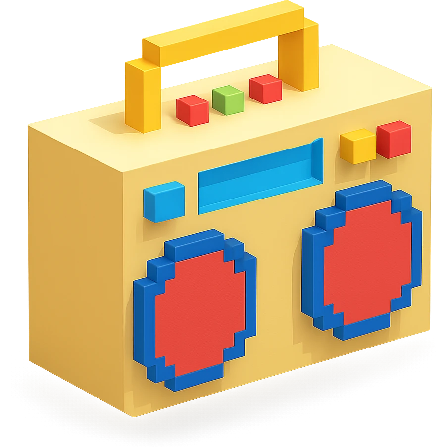 beige boombox emoji