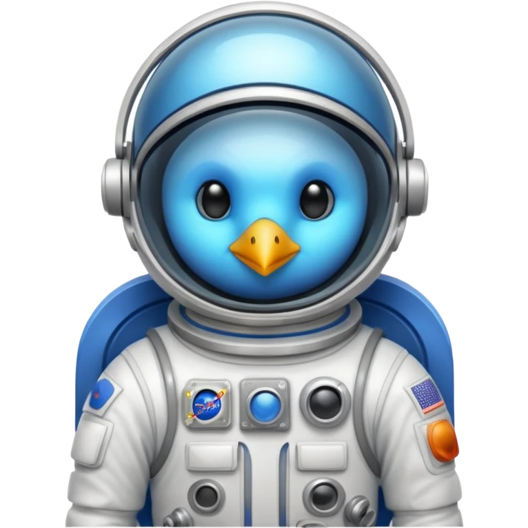 bird with astronaut suit emoji