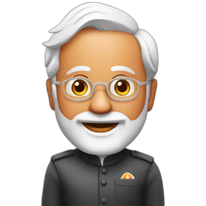 Narendra modi says hello emoji