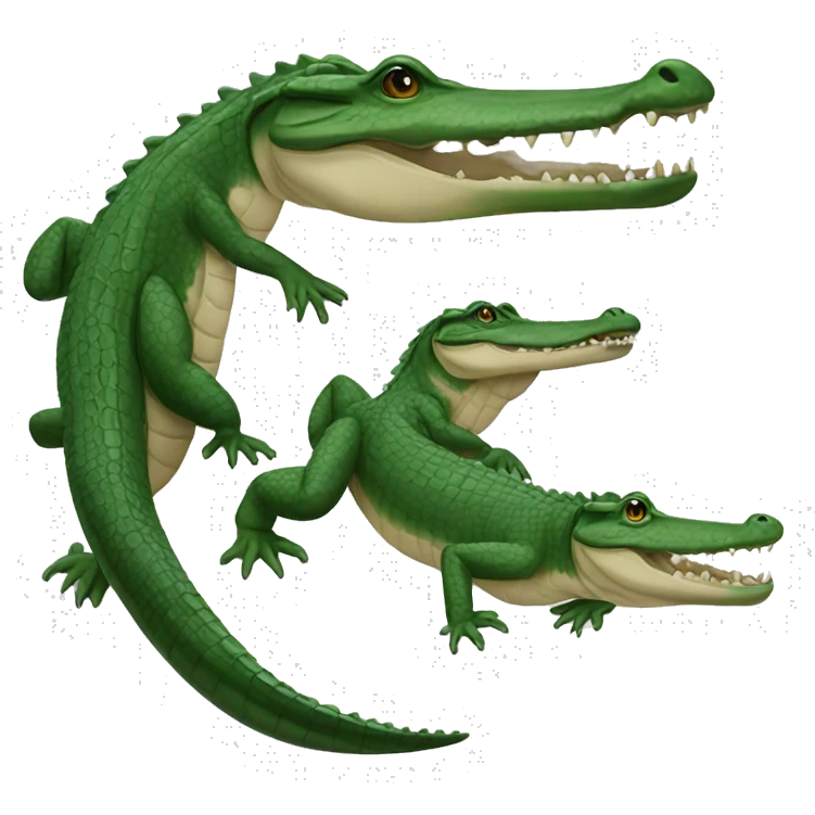 white background Everglades alligator emoji