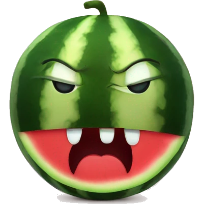 angry watermelon  emoji