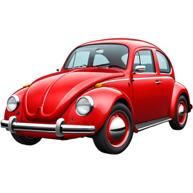 Red Volkswagen Beetle  emoji