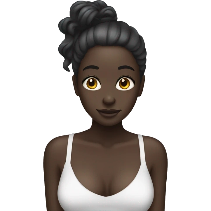 Dark skinned girl washing hair emoji
