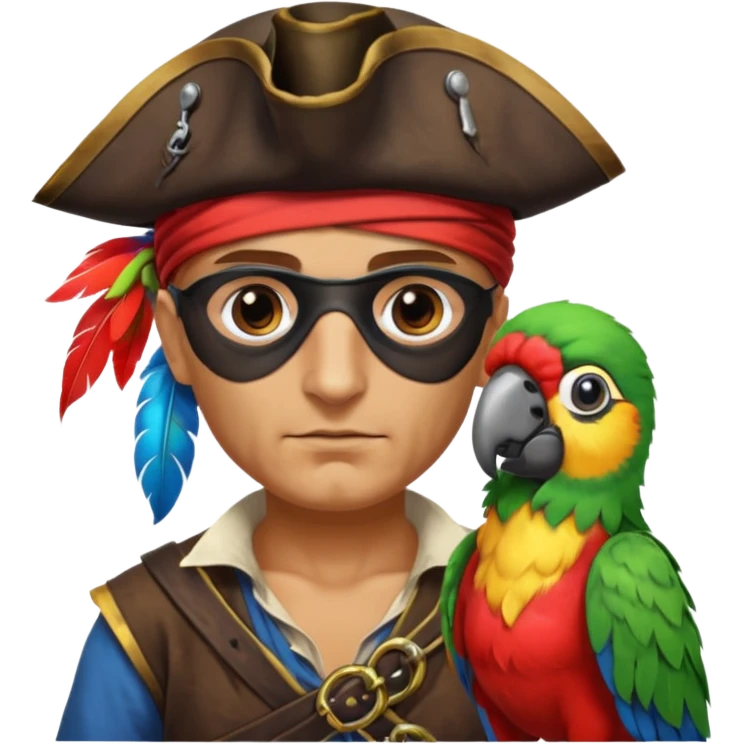 pirate and parrot emoji