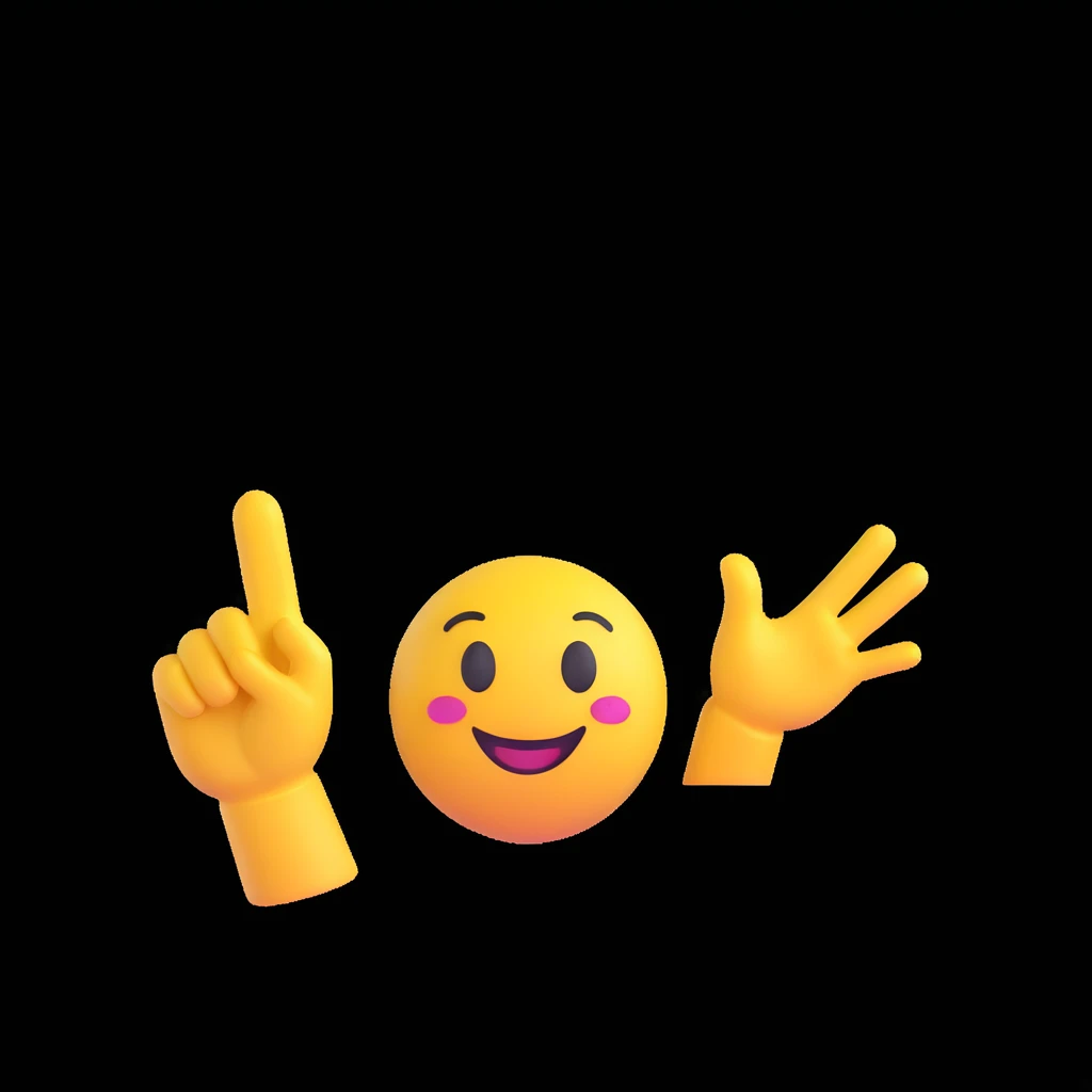 high-quality 3D emoji style illustration of a smiling emoji face with sparkles around it and an OK hand gesture, elegant bold text 'Excellent nature & perfection', minimal or gradient background, polished modern look, confident positive elegant vibe emoji