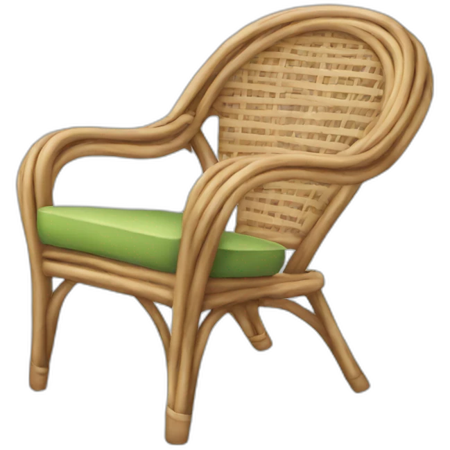 Rattan rounded chair emoji