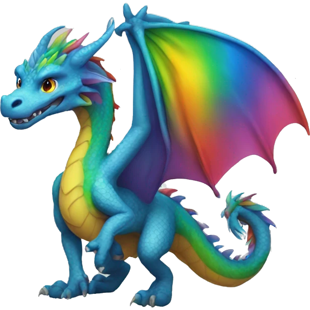 Rainbow dragon emoji