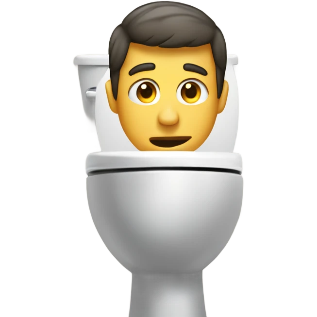man peeking head out of toilet  emoji