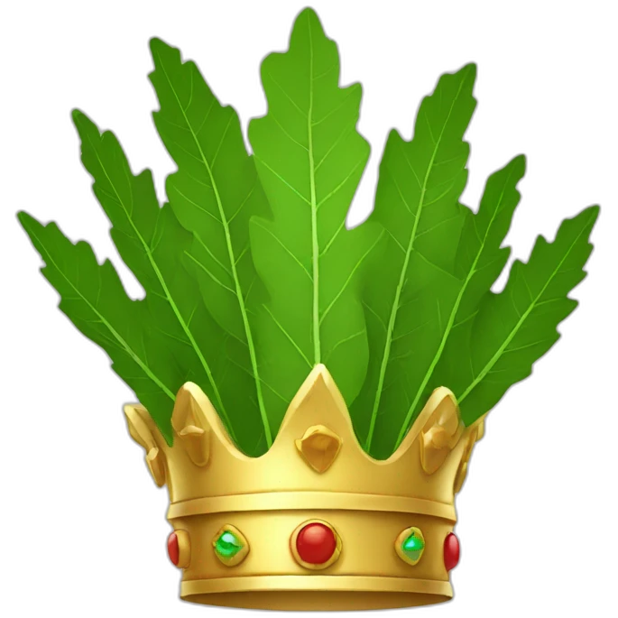 caesar leaf crown emoji