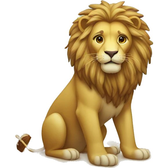 lion on the beach emoji