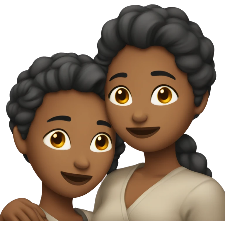 Lesbian couple cuddling  emoji