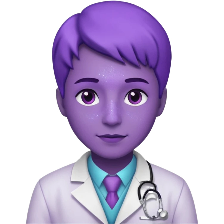 glitter purple doctor emoji