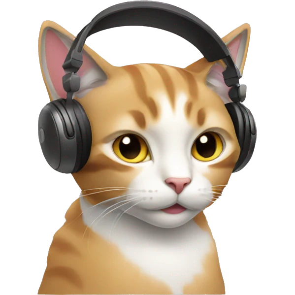 cat in headphones emoji