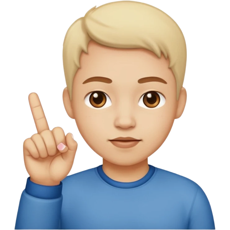 blushing with middle finger emoji