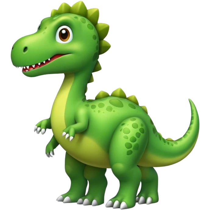 A green dino  emoji