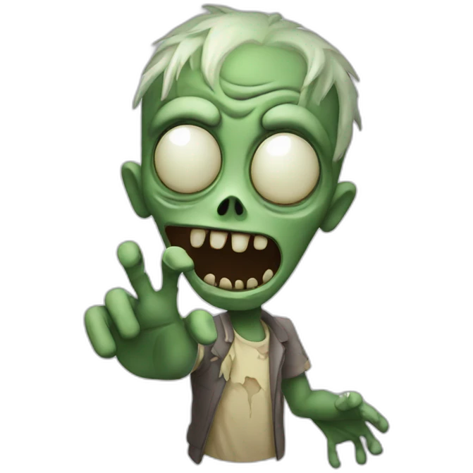 zombie waving hi emoji