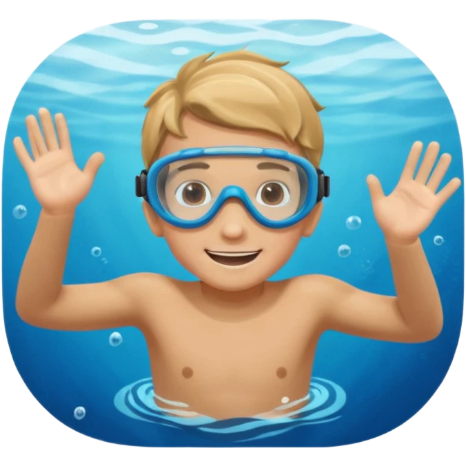 Underwater boy emoji