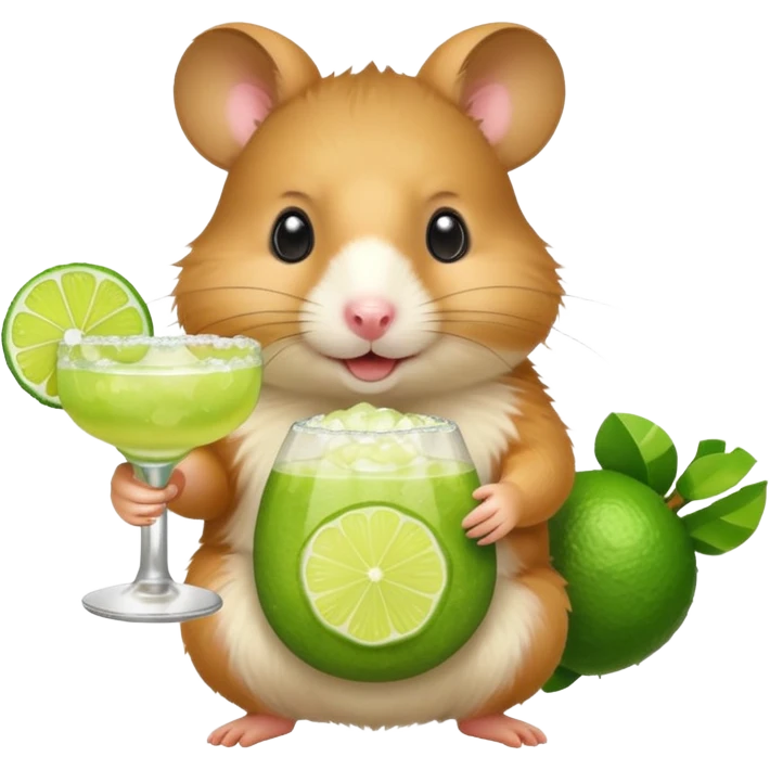 Hamster with margarita emoji