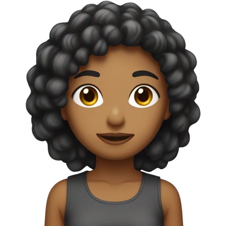 Mulher com cabelo preto treinando perna  emoji