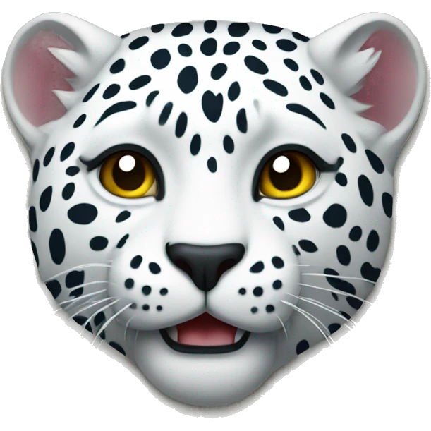 The “White Leopard” sticker set shows a heart emoji