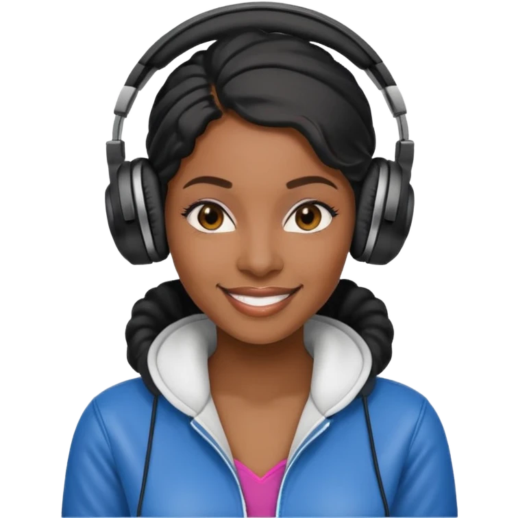 Black women as a DJ emoji