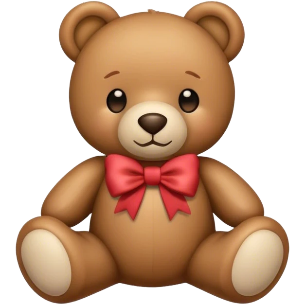 Teddy bear with bow emoji