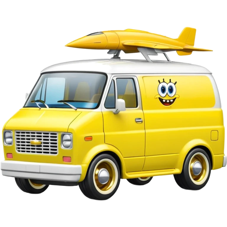 Hot wheels flying Premium SpongeBob 1985 Chevy Astro van  emoji