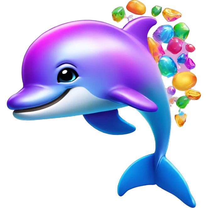 Lisa Frank dolphin  emoji