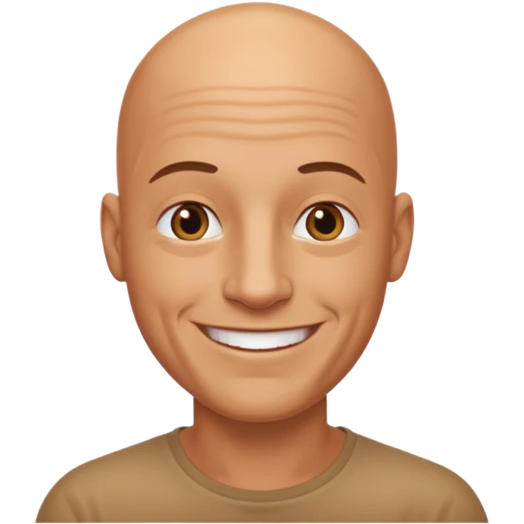 Bald Man  smiling  emoji