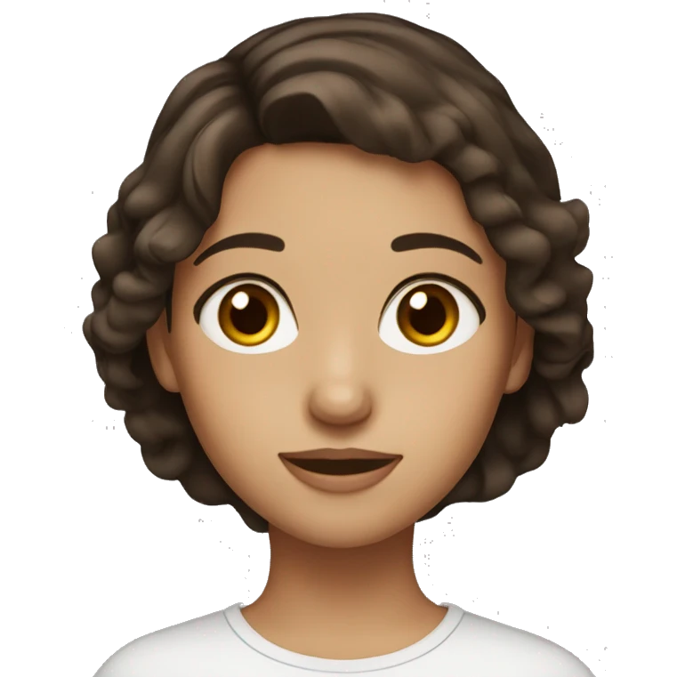 Brunette girl with brown eyes  emoji
