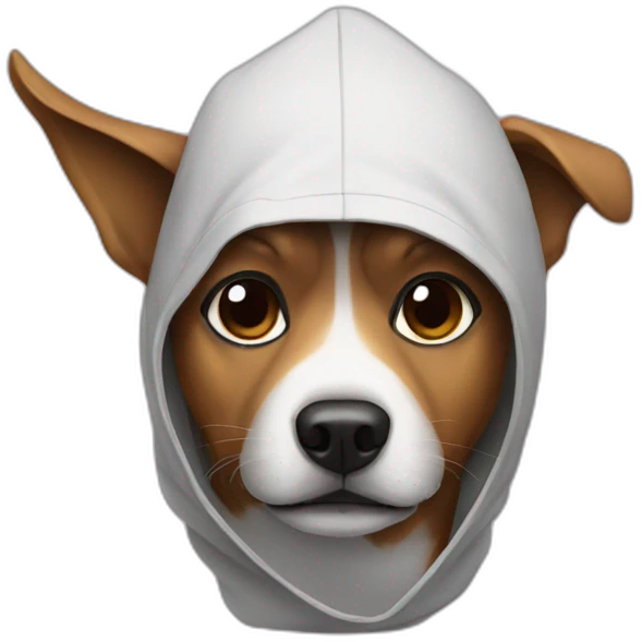  dog wearing a ninja mask emoji