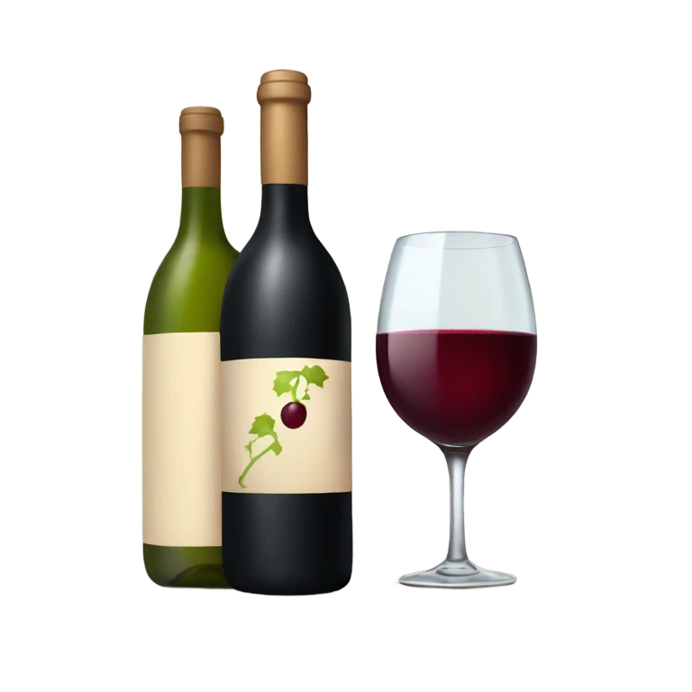 wine bottle and glass emoji