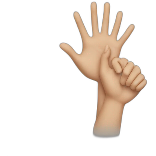 two hands firmly pressed together emoji