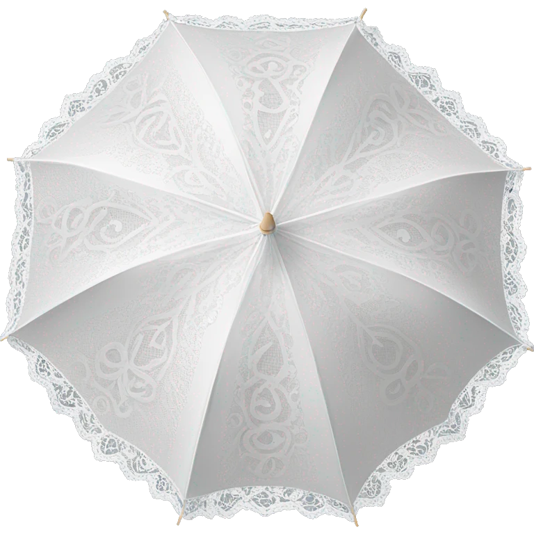 white lace umbrella emoji