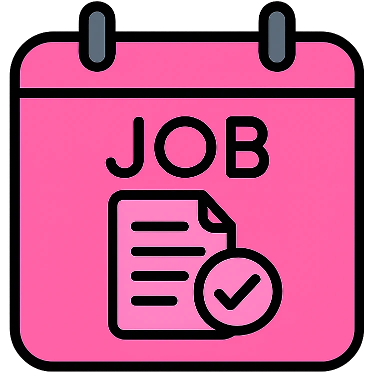 pink calendar icon for job application tracker emoji