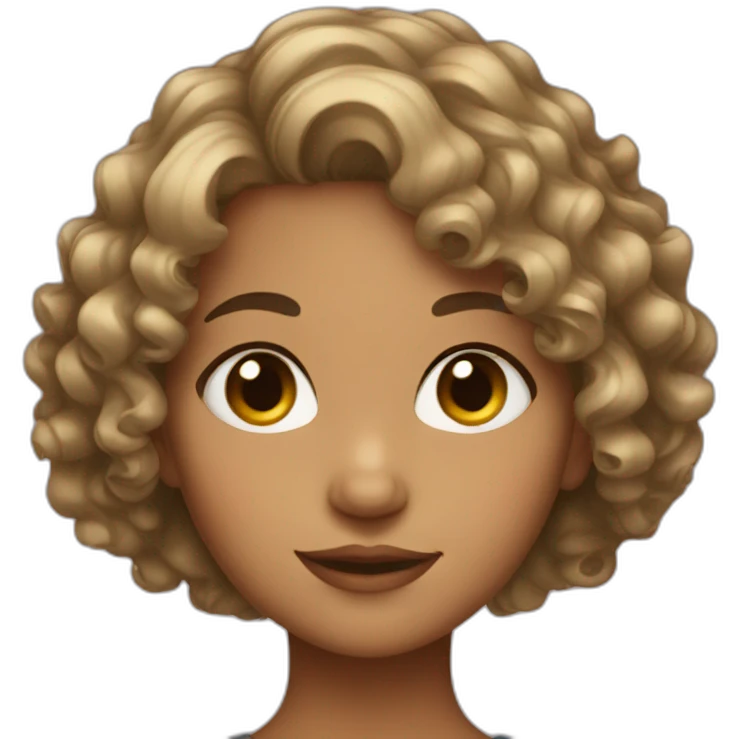 girl with short curly hair emoji