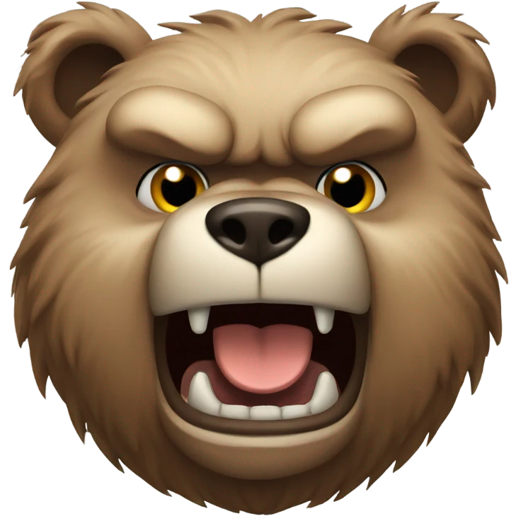 Angry hungry bear emoji