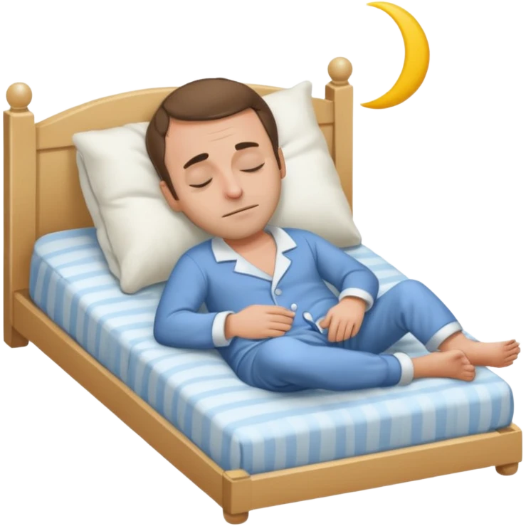 Macron qui dort dans sont lit emoji