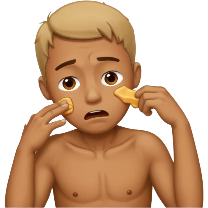 Man chocking himself emoji