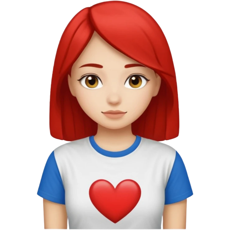 A girl with and “i love amir”t shirt emoji