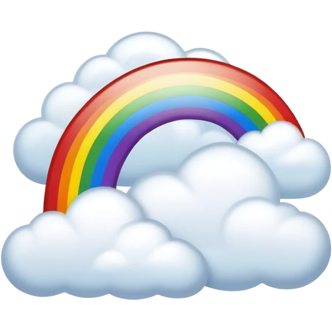rainbow and clouds emoji